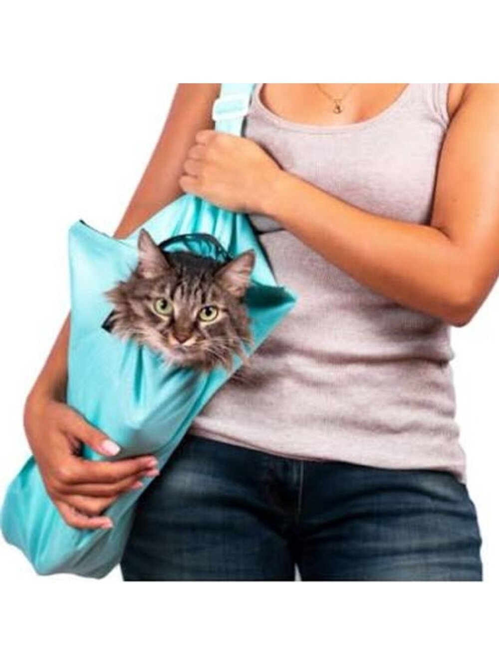 Purrfect Pouch Comfy Cat Carrier & Grooming Sack In One
